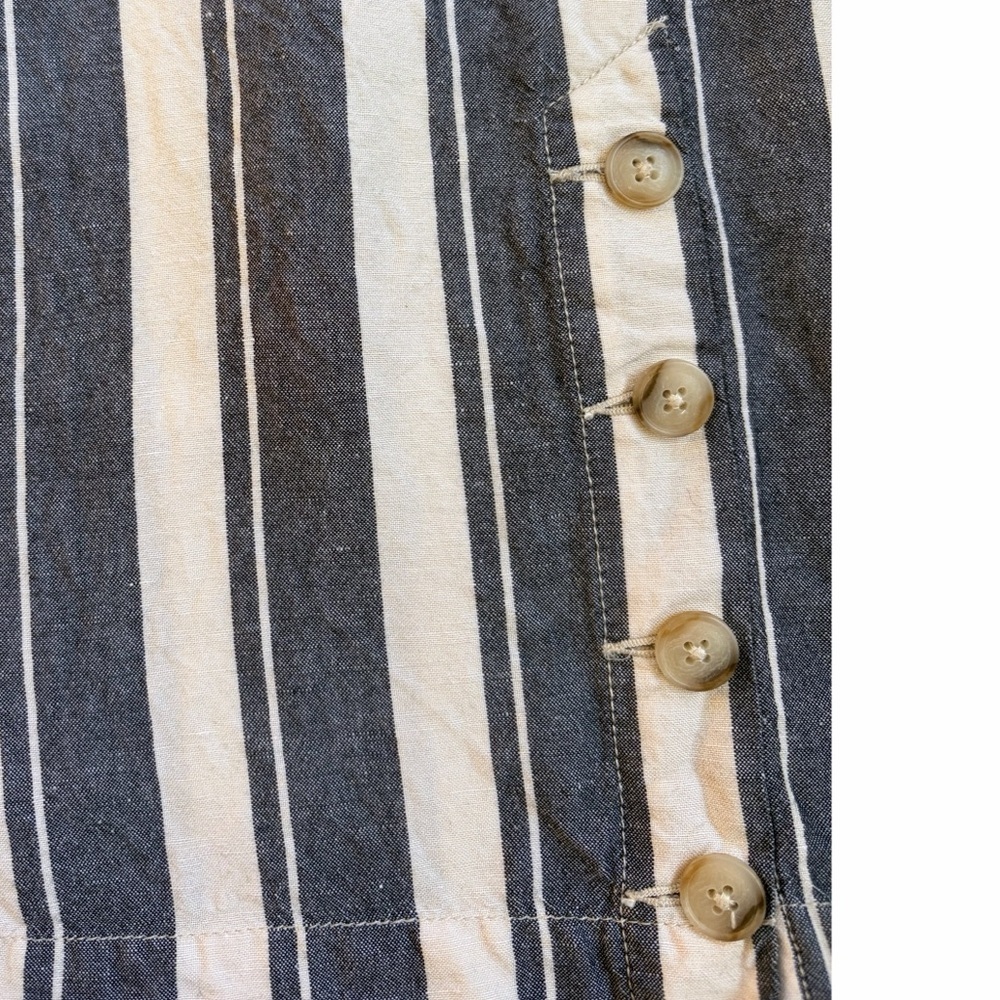 Madewell Side-Button Huston Crop Pants
Linen Blend Indigo Striped XXS - Picture 10 of 12